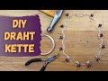 DIY Silberdraht Kette mit Perlen