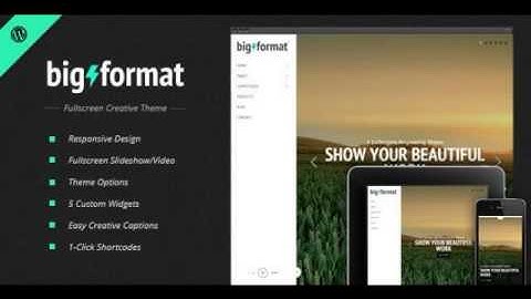 Preview BigFormat - Responsive Fullscreen WordPress Theme