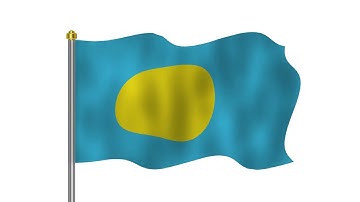 Palau Flag Beautiful National Waving Flags in The World || World Flag 2023.