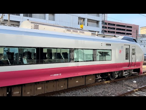 【ジョイント音】4M 常磐線 E657系K12編成(スカーレットブロッサム塗装) 特急 ひたち4号 品川行 水戸駅7番線 発車 0315-05