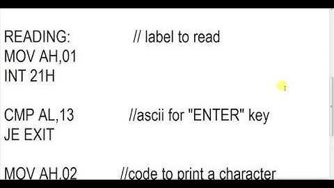 8086 Assembly Language Tutorial || Part 15 || Read a key & Print on Screen|| Loop || Label in 8086