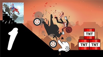 Ragdoll Dismount: Stickman Fly Gameplay Walkthrough #1 (Android, IOS)