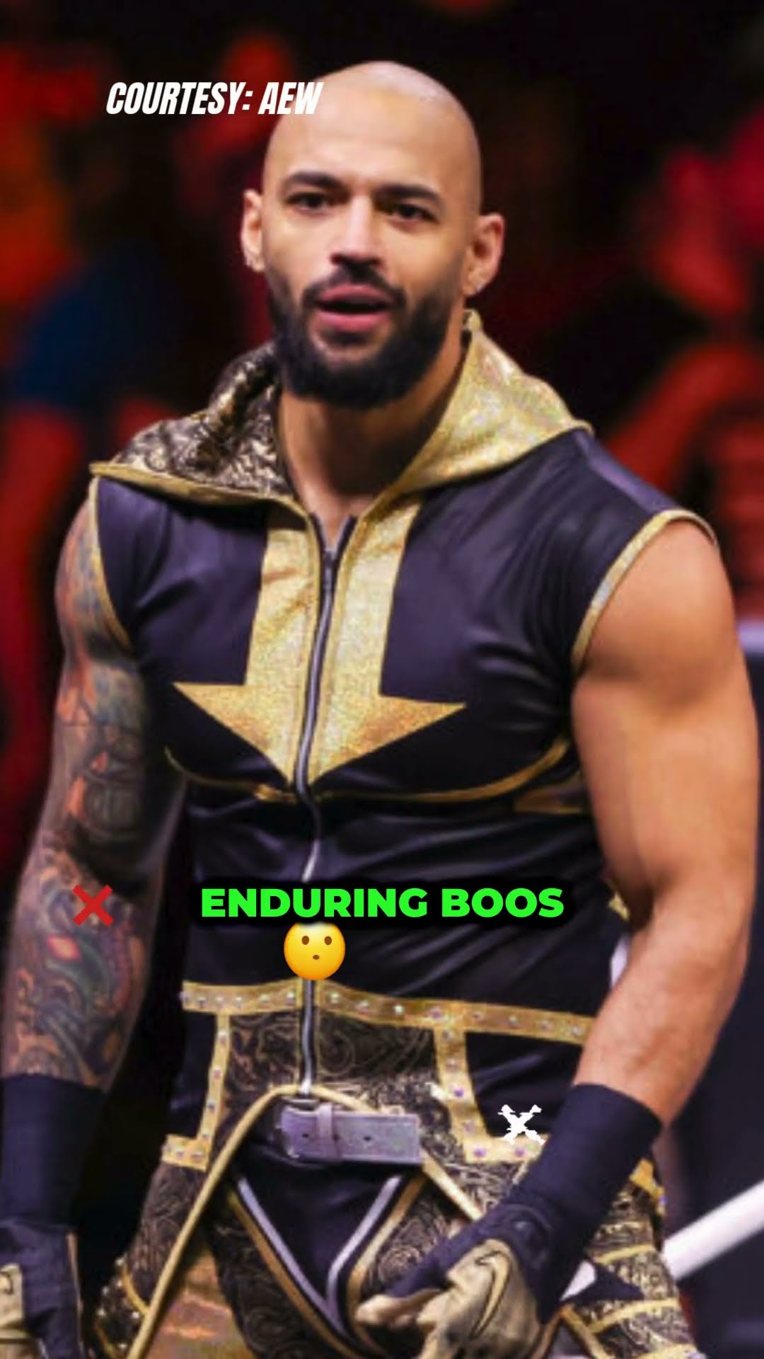 Ricochet silences boos and defeats Darby Allin! Toilet paper antics aside, he stands tall. #shorts