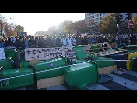 French students clash with police as school protests continue
