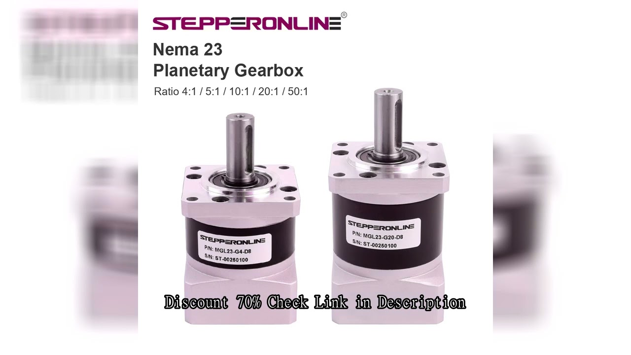 STEPPERONLINE Nema 23 Planetary Gearbox Motor Speed Reducer MGL Series Ratio 4 5 10 20 50 for 8mm Sh