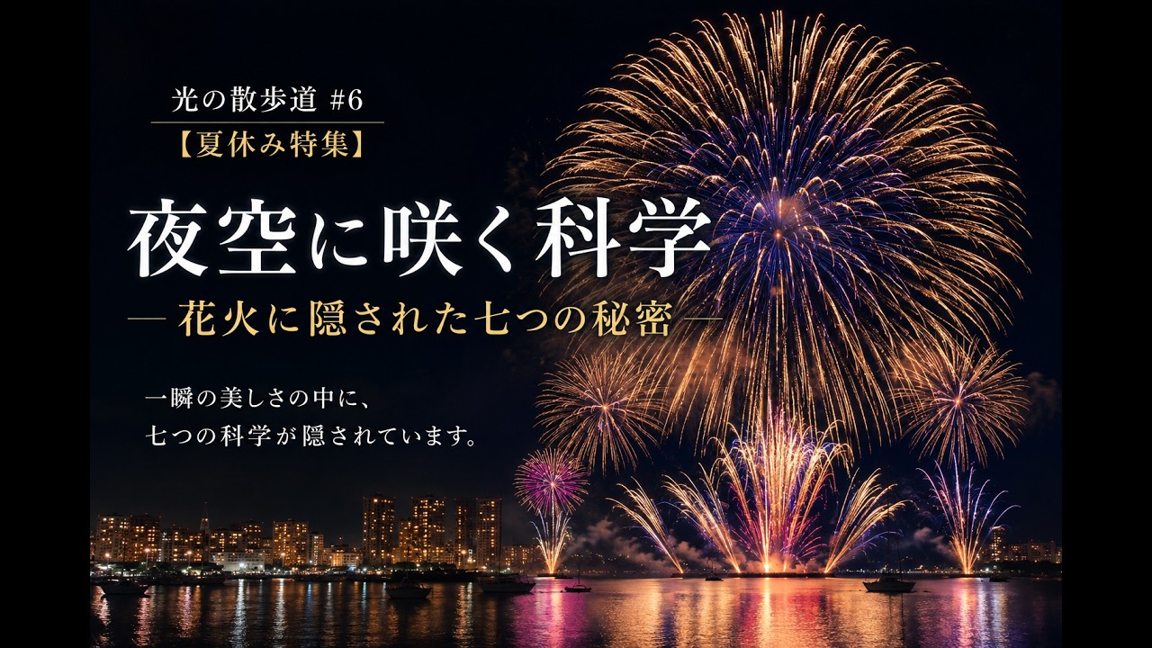 光の散歩道 #6【夏休み特集】：夜空に咲く科学──花火に隠された七