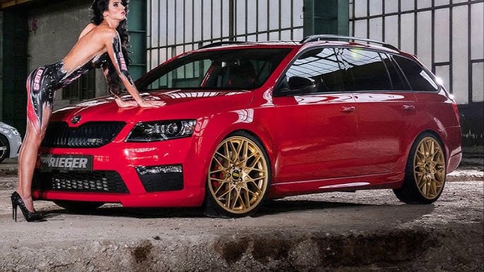 Skoda Octavia III Wagon Bagged on Radi8 R8S5 Rims Tuning Project 