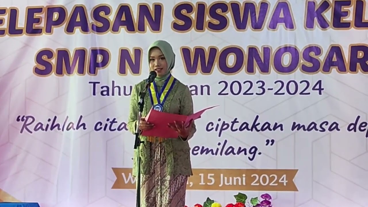 PELEPASAN SISWA KELAS IX TAHUN 2024 SMP N 2 WONOSARI