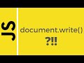 Documentwrite questce que comment utiliser bases de javascript