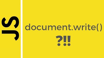 document.write() :what is &how to use (Javascript basics)