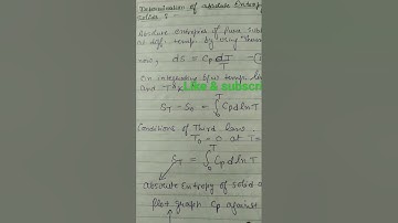 YouTube▶️# YouTube shorts # shorts#chemistry#determination of absolute entropy of solids