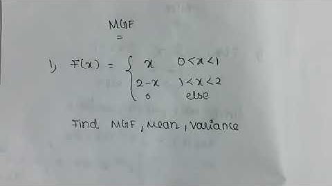 MGF (Moment Generating Function) mean & variance in pqt in Tamil | finding of mgf | mean variance