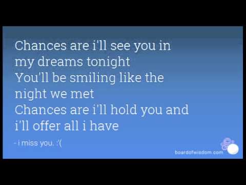 chances are bob seger and martina mcbride