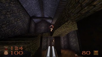 Quake  - E2M4 The Ebon Fortress Walkthrough (All Secrets)