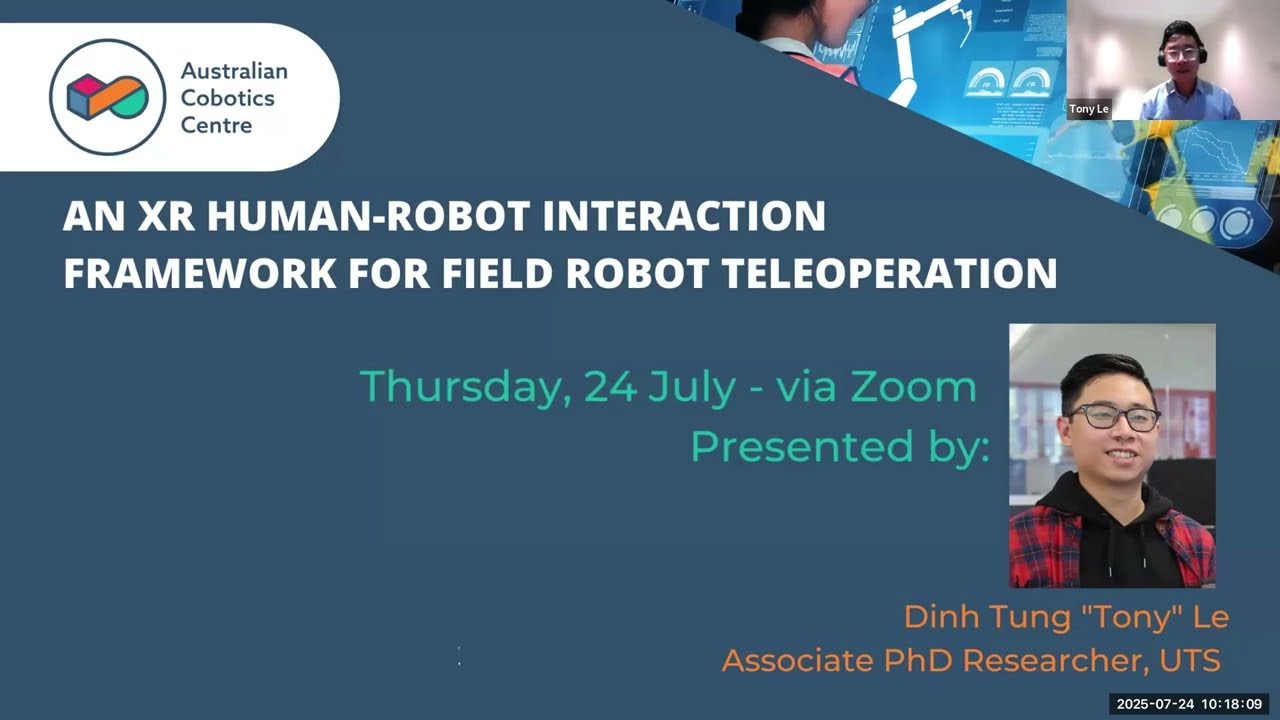 ACC Seminar Series: An XR Human-Robot Interaction Framework for Field Robot Teleoperation