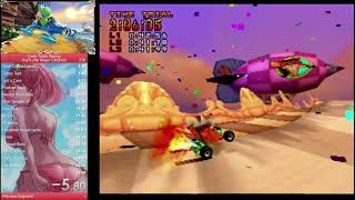 Easiest god? ~ Crash Team Racing - Speed Character Time Trial Hot Air Skyway 2:06:35