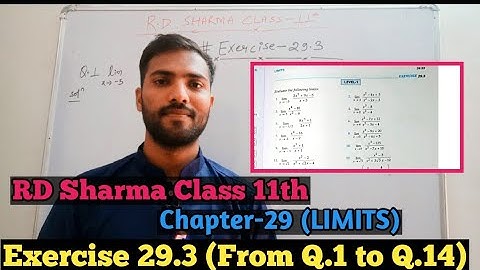 RD Sharma Class 11th Ex.29.3 Solutions Chapter 29 (Limits ) From Q.1 To Q.14 | NDA, Air Force, Navy