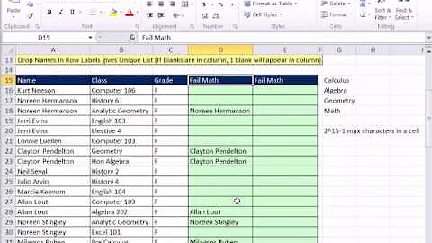 Excel Magic Trick 805: Unique List When Adjacent Cell Contains 1 of 4 Words SEARCH Function & More