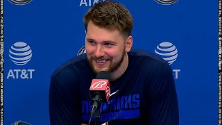 Luka Doncic Replies to a reporter about the 2023 DUNK CONTEST, Postgame Interview