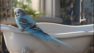 How to get your budgie into its bath.