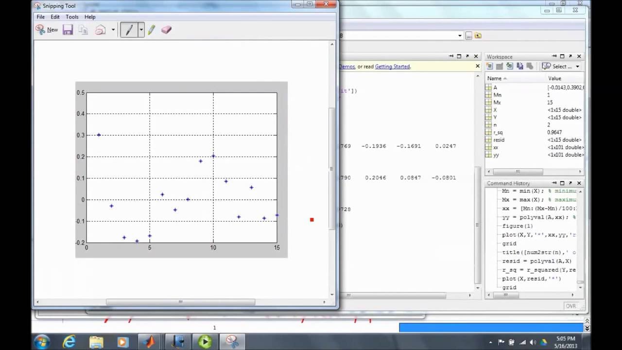 Matlab Curve Fitting / Regression Example (older version) - YouTube