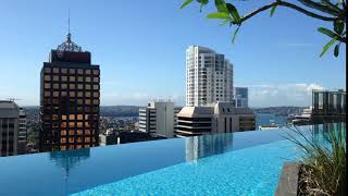 HD video Rooftop pool, North Sydney, NSW, Australia - Pool on roof Sydney