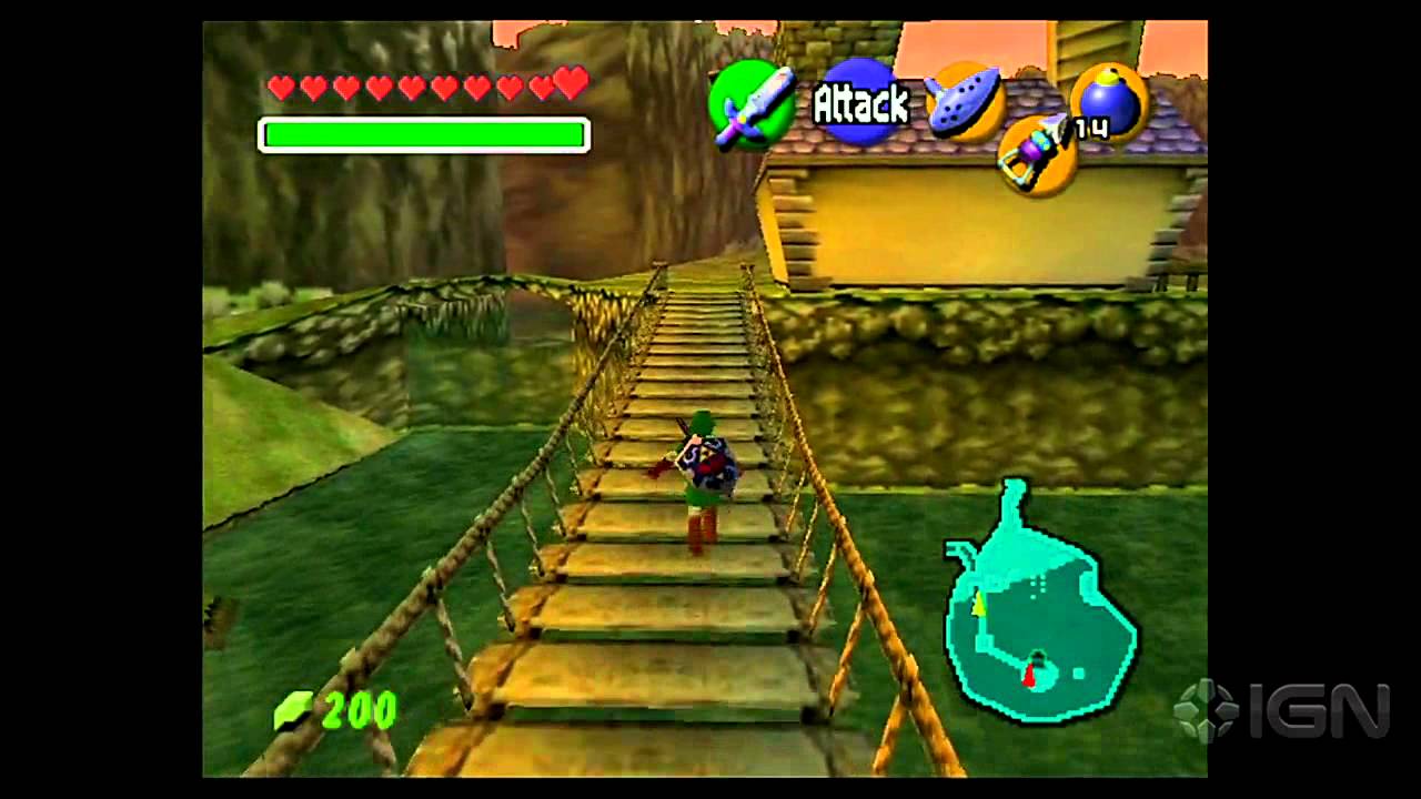 Legend of Zelda: Ocarina of Time (Wii) - Lake Hylia Gameplay - YouTube