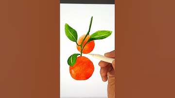Procreate Digital Watercolor Painting an Orange Fruit 🍊🍊🍊 #procreatewatercolor