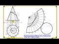 How to draw surface development of a truncated cone  bottom closed 
