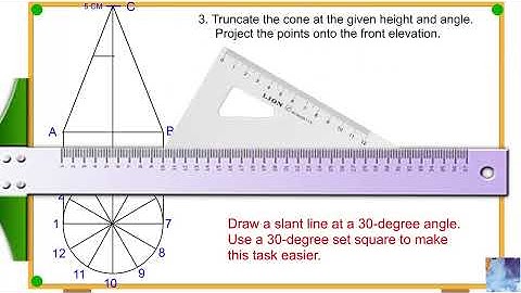 How to Draw Surface Development of a Truncated Cone | Bottom Closed |