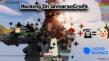 Hacking On UniversoCraft w/LiquidBounce B90| Killaura, Scaffold, BackTrack| Grim+Vulcan AntiCheat