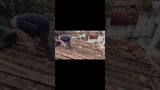 ¿Cómo cambiar techo tejas coloniales a chapa? Parte 1 #parati #fyp #construccion #tutorial