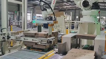 Robot palletizer machine for corrugated carton box