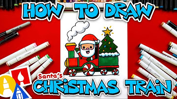 How To Draw Santa’s Christmas Train