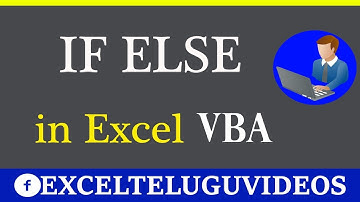 IF ELSE Condition in Excel VBA Telugu || Excel Telugu