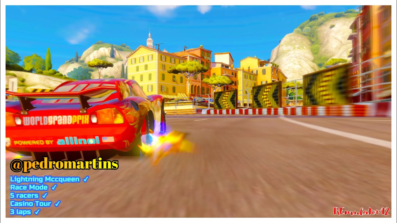 Cars 2 The Video Game Lightning McQueen Race Mode (5 Racers