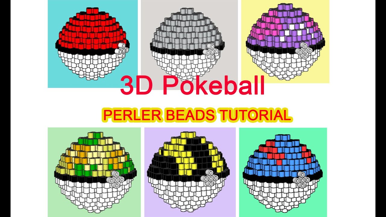 Ultra Ball - Pokeball Perler Bead Pattern, Bead Sprites