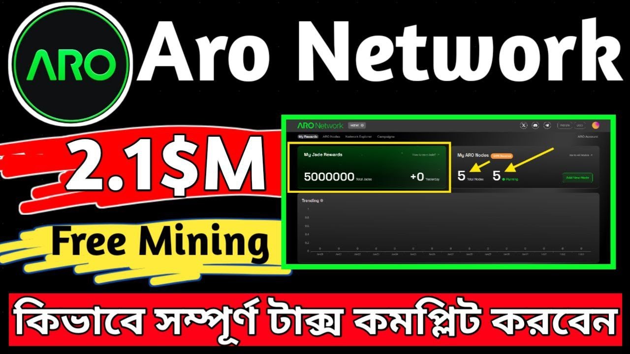 aro.network Depin Project ! aro.network Airdrop ! aro.network Node Step By Step Bangla 