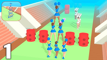 Cheerleader Run 3D - Gameplay Walkthrough Part 1 Levels 1-46 (Android & iOS)
