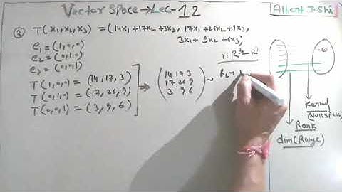 Vector space 12 | Range and Nullity of Linear Transformation  | Advance engineering Mathematics