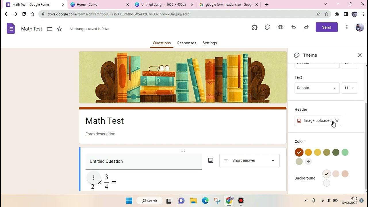 Creating a Custom Header for Google Forms A StepbyStep Tutorial YouTube