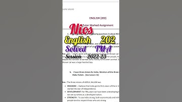 Nios Class 10th English Solved TMA 2022-23 | April 2022-23 TMA | Nios TMA Questions ‎@NIOS NEWS 
