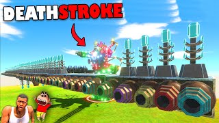 DEATHSTROKE is VERY OP | Pinchan Deathstroke in Animal Revolt Battle Simulator with SHINCHAN CHOP