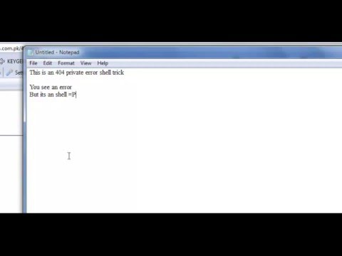 404 private error shell trick By jaguarhack3r