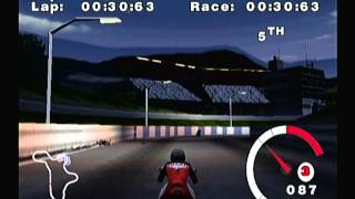 Ducatati Work Racing Challenge Sega Dreamcast
This is a pretty bad racing game for the Sega Dreamcast. Theres horrible slowdown, dodgy enemy AI and just a poorly designed game overall.
Enjoy! :p Ducatati Work Racing Challenge Sega Dreamcast