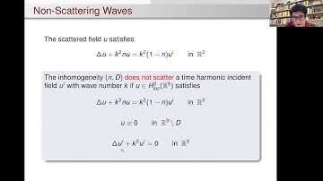 International Zoom Inverse Problems Seminar, Oct 7, 2021, Fioralba Cakoni  (Rutgers University)