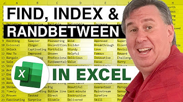 Excel - FIND, INDEX, and RANDBETWEEN - Episode 500
