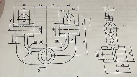 Sectional Drawing in First Angle Orthographic Projection N3