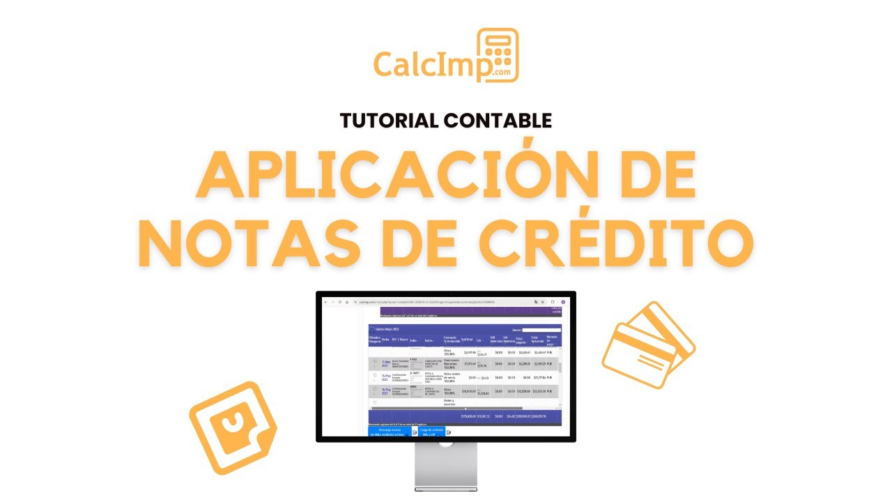 Aplicación de Notas de Crédito | Tutorial - CalcImp - YouTube