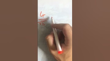 How to rationalise the denominator in the simplest case